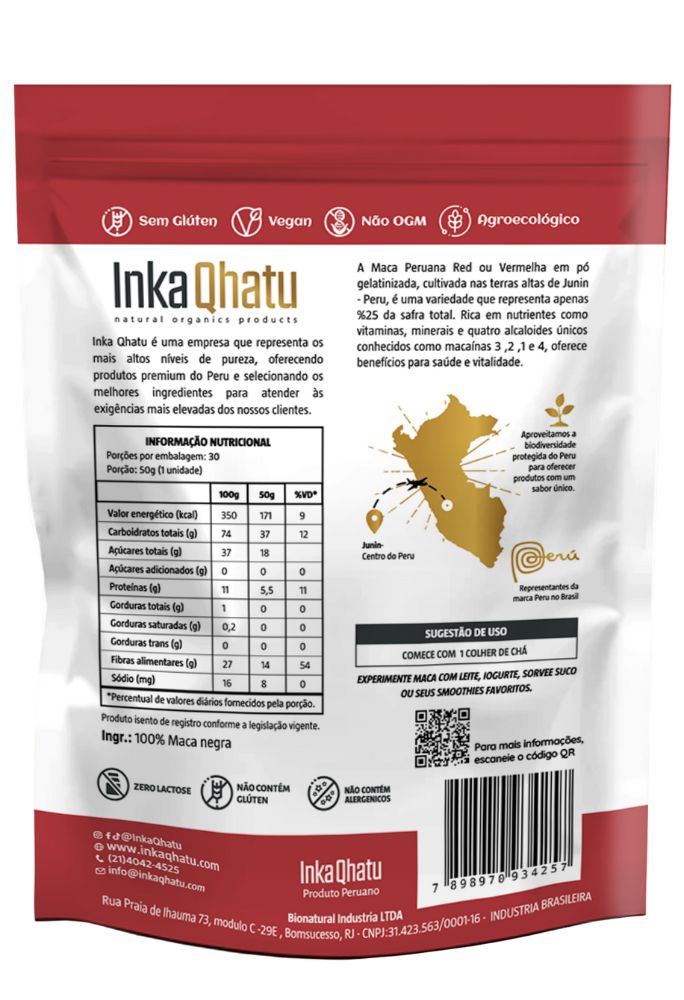 Red Maca Peruana em Pó 100% Pura | 1,5kg | Premium | Direto dos Andes