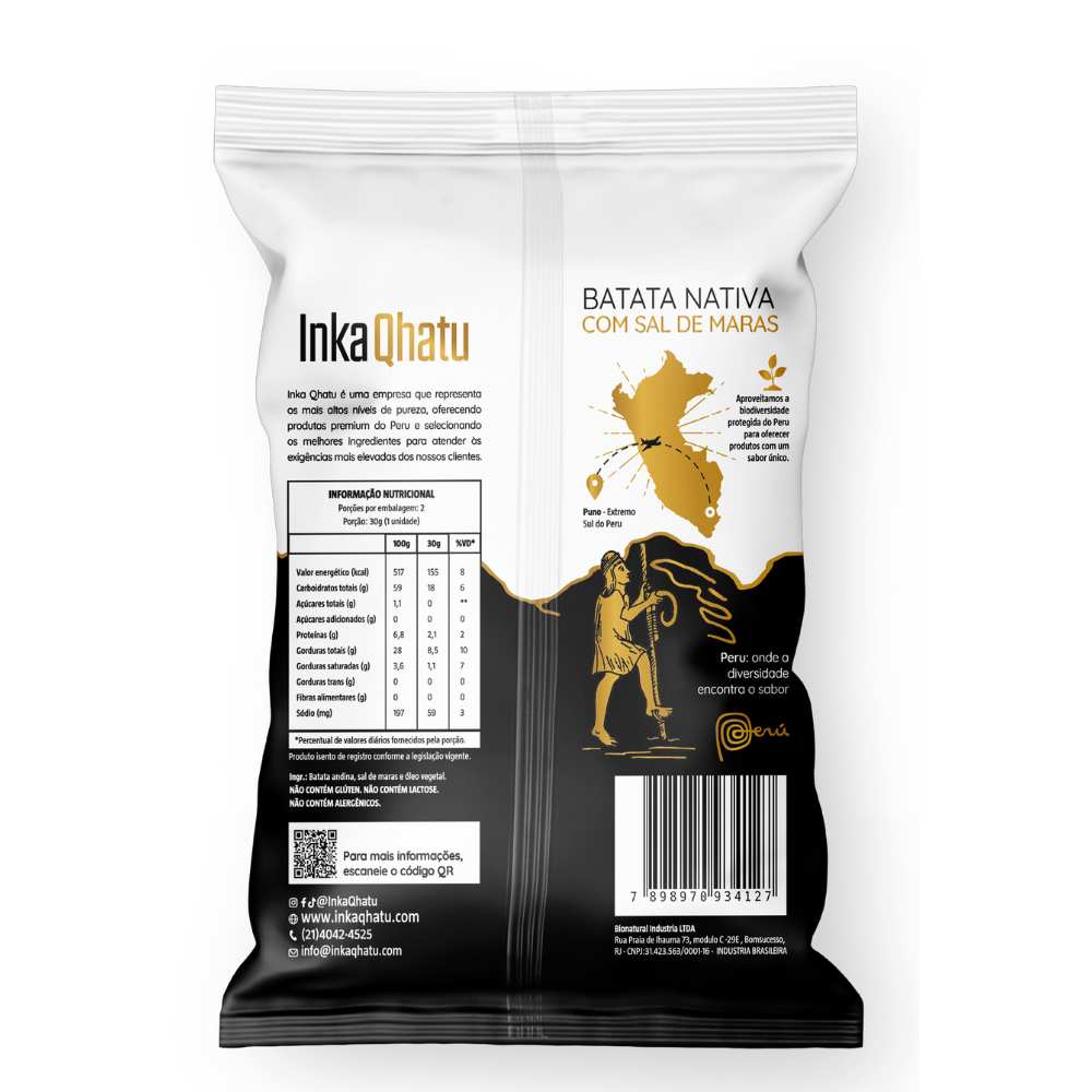 Chips de Batata Nativa com Sal de Maras | 50g