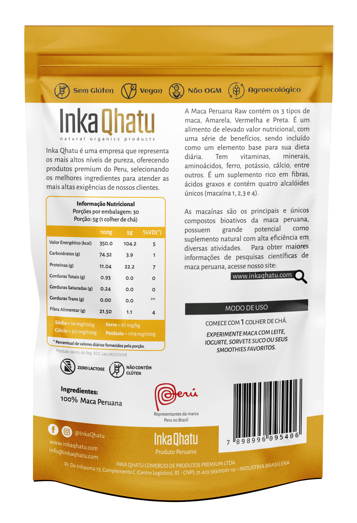 Raw Maca Peruana em Pó 100% Pura | 150g | Premium | Direto dos Andes