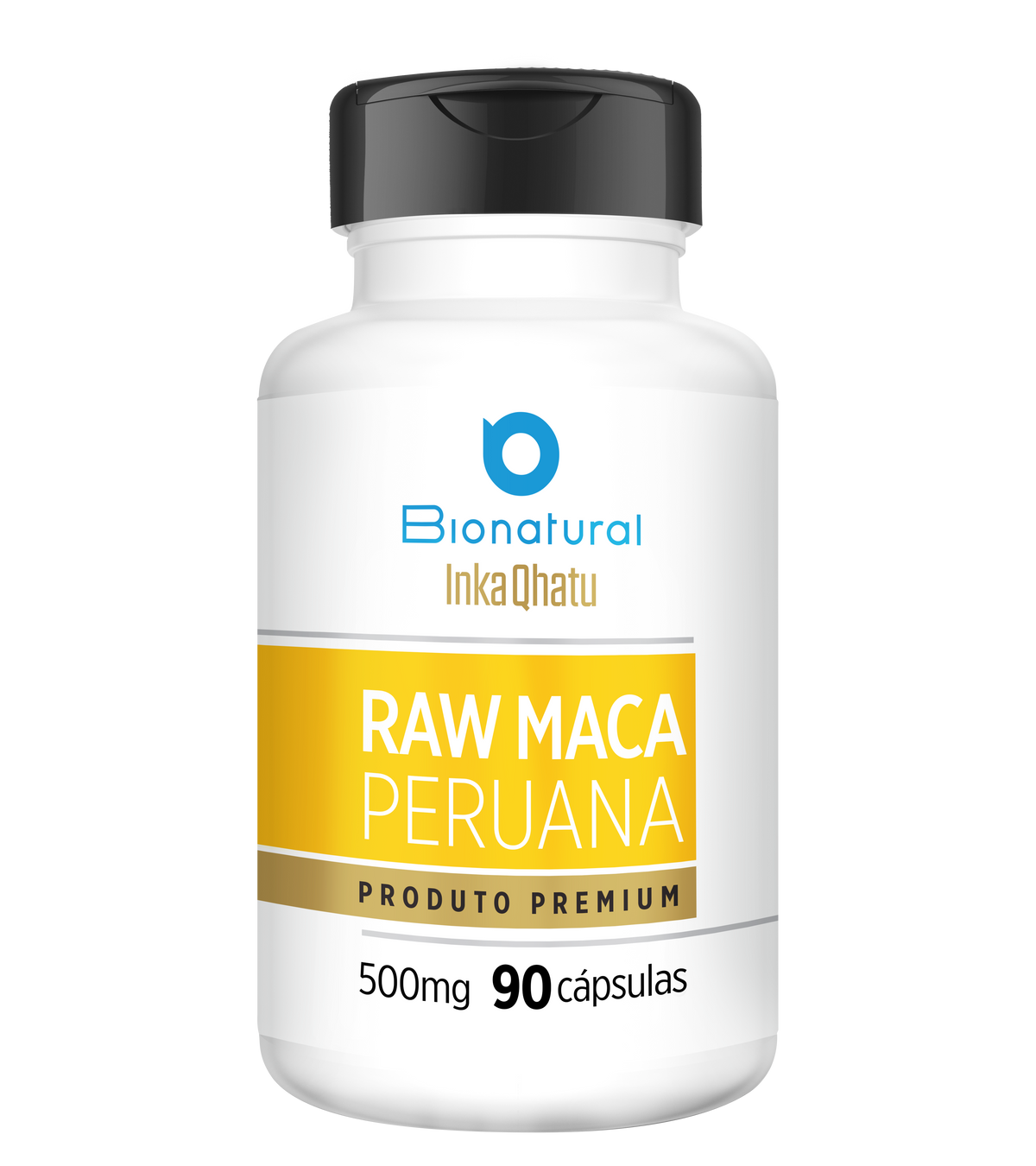 Raw Maca Peruana em Cápsula 100% Pura | 500mg | 90 Cápsulas | Premium