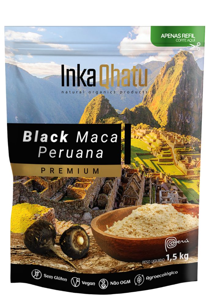 Polvo de maca negra peruana 100% pura | 1,5 kilos | Prima | Directamente desde los Andes