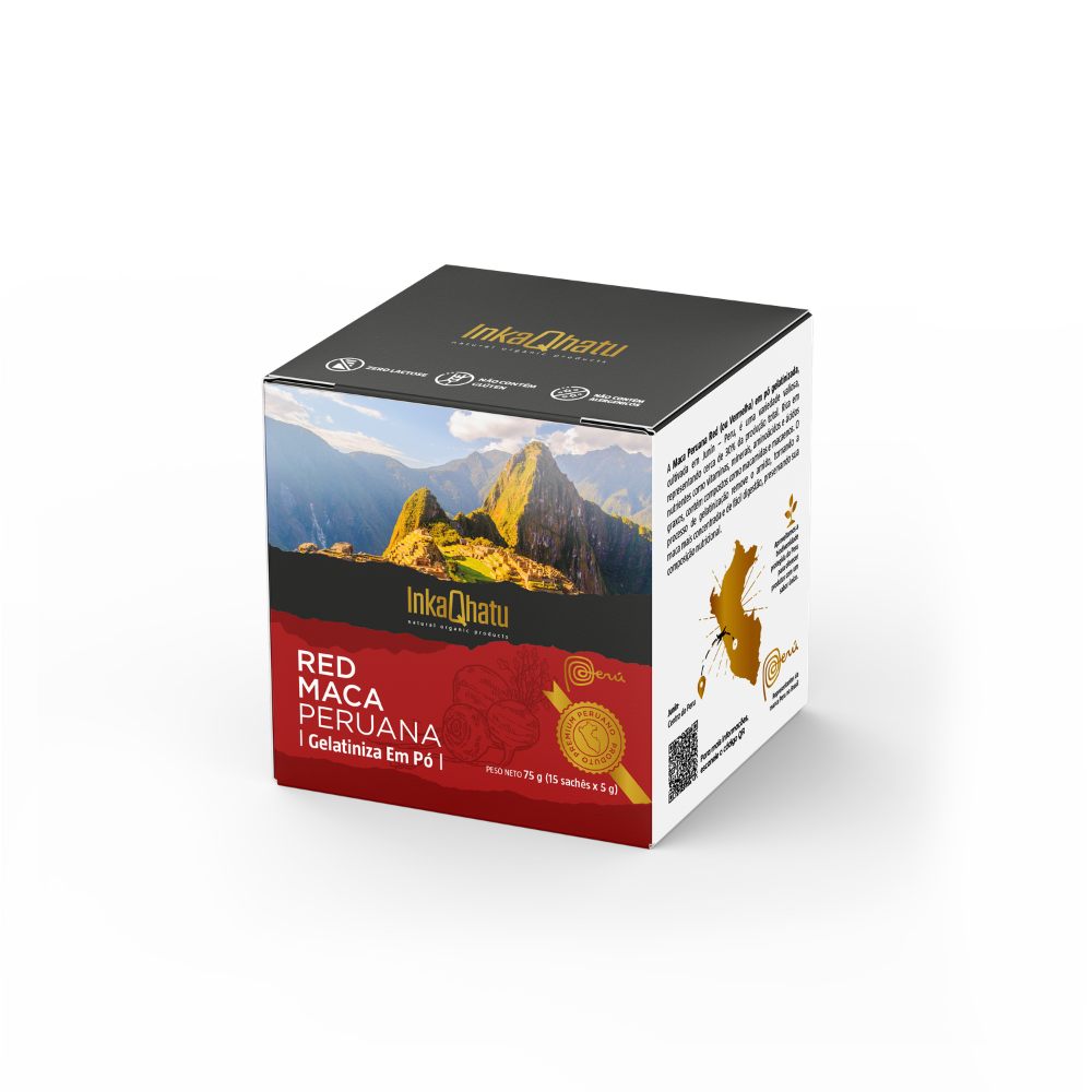 Red Maca Peruana em Pó 100% Pura | 75g | 15 Sachês | Premium | Direto dos Andes