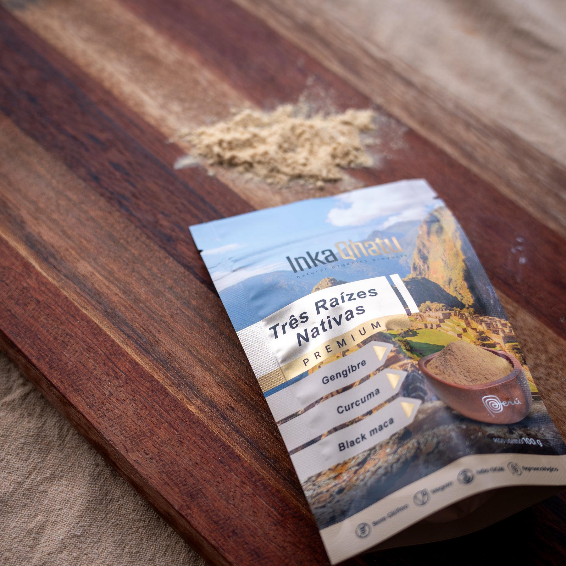 Três Raízes Nativas | Gengibre | Curcuma | Black Maca Peruana | 100g | Premium