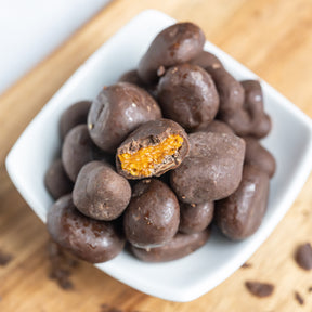 Drágeas de physalis com chocolate 52% cacau adoçado com açúcar de cana integral| 85g