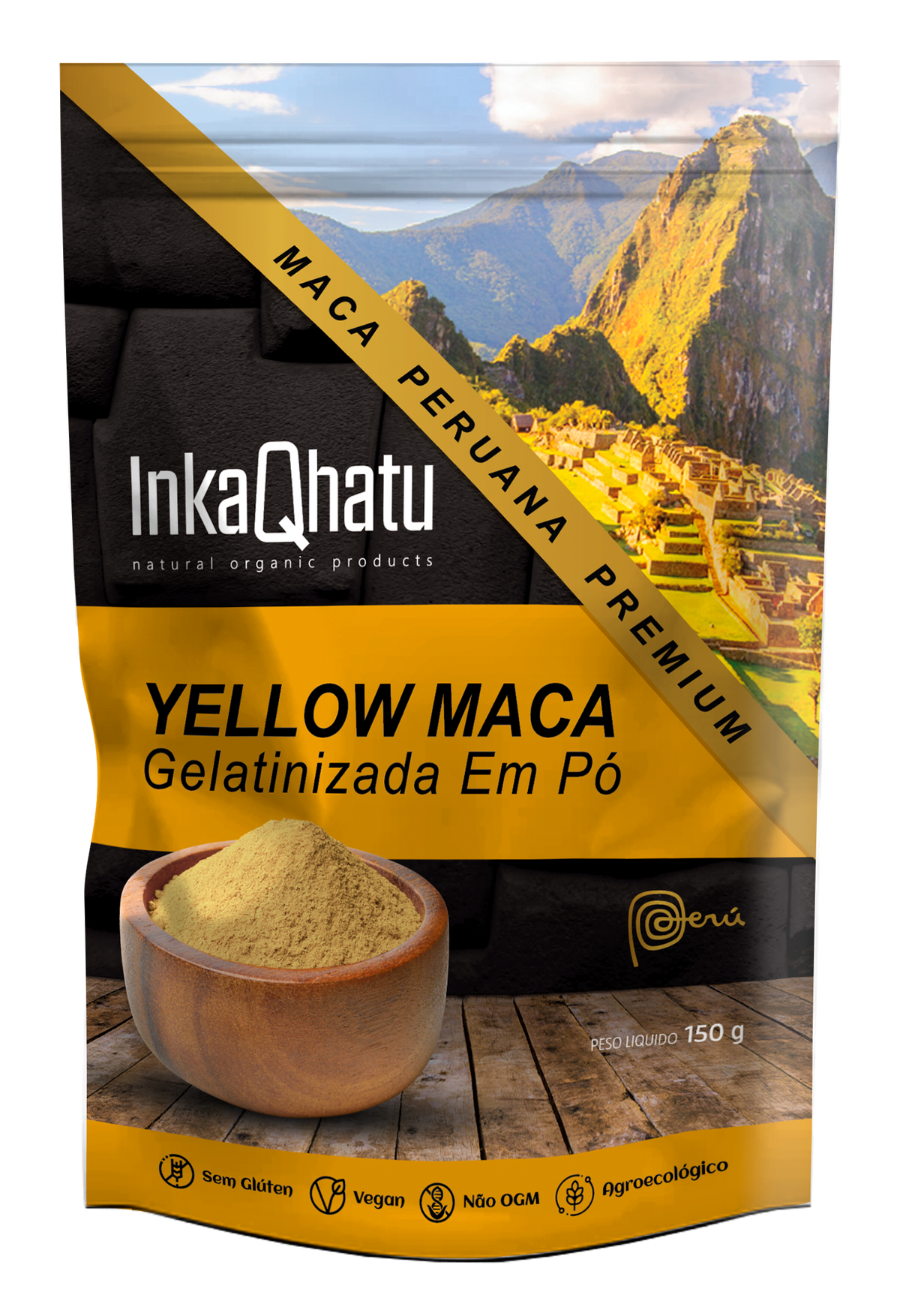 Yellow Maca Peruana Gelatinizada em Pó 100% Pura | 150g | Premium | Direto dos Andes