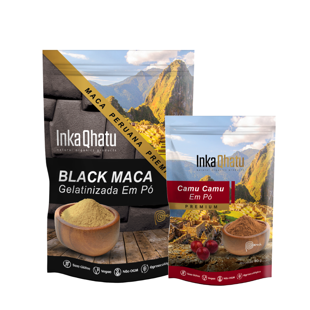 Black Maca Gelatinizada 150g + Camu Camu em Pó 80g | Pack Premium